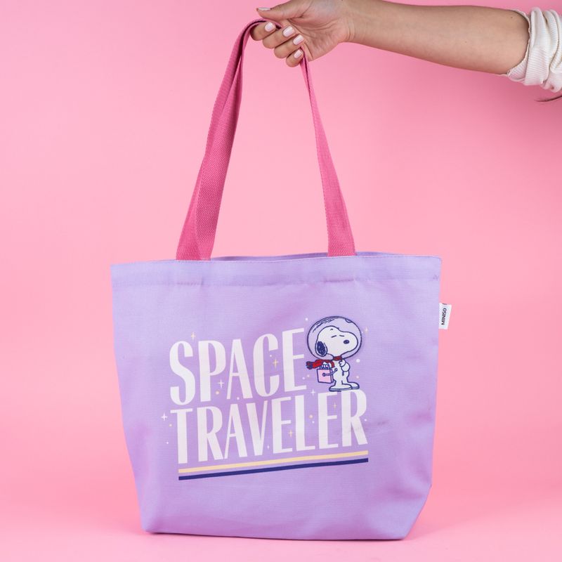 Bolsa-De-Compras-Snoopy-Explorador-Del-Espacio-100-Poli-ster-Lila-2-24314