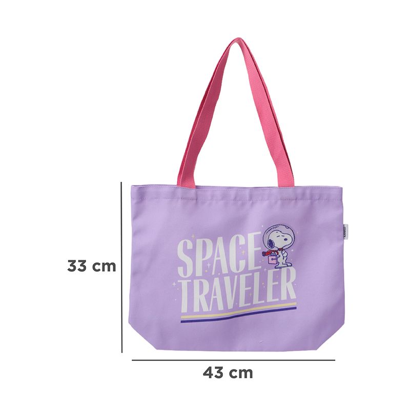 Bolsa-De-Compras-Snoopy-Explorador-Del-Espacio-100-Poli-ster-Lila-8-24314