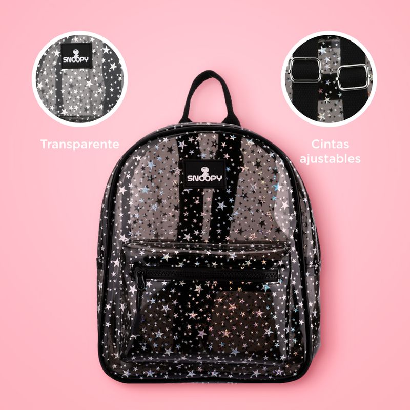 Mochila-Snoopy-Explorador-Del-Espacio-Sint-tica-Negra-Con-Estrellas-28x22x12-cm-6-24318