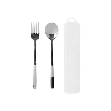 Kit De Cubiertos Con Estuche MINISO Transparente 2 Piezas
