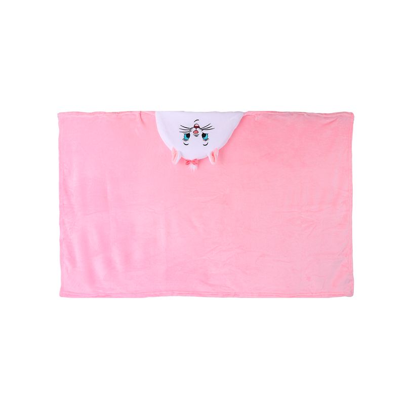 Manta-Con-Capucha-Disney-Marie-100-Poli-ster-Rosa-1-23437