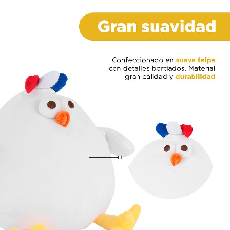 Peluche-Miniso-Pollo-Francia-Felpa-Blanco-5-24358