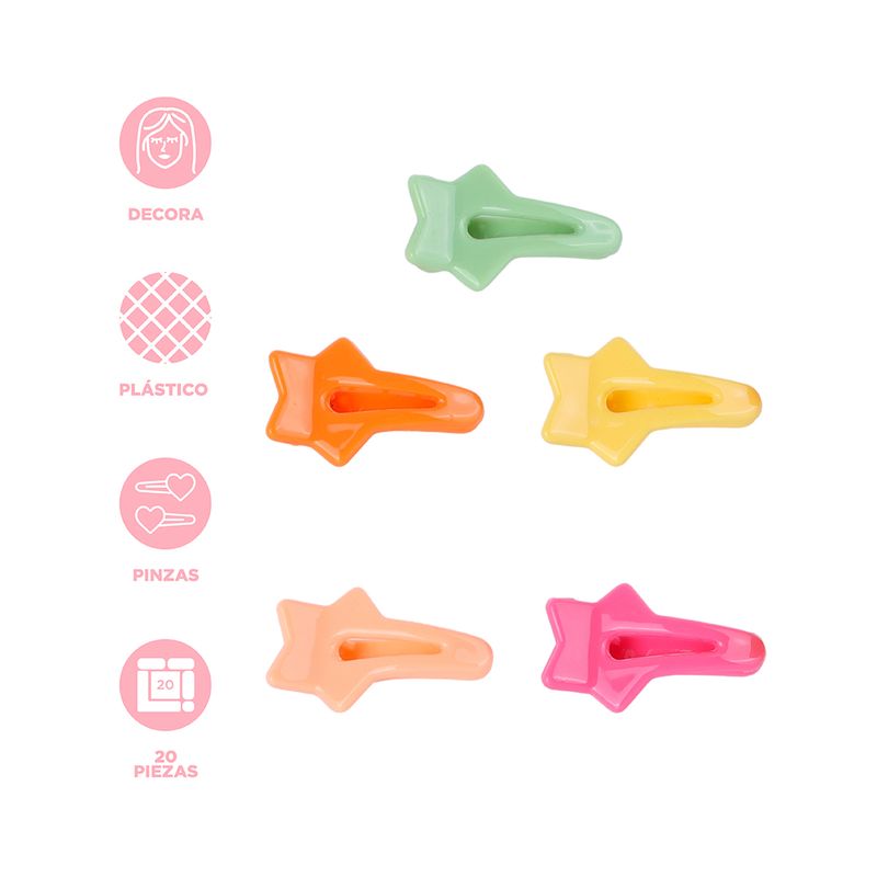 Set-Pinzas-para-cabello-Dise-o-De-Estrellas-Sint-ticas-Multicolor-20-Piezas-4-28485