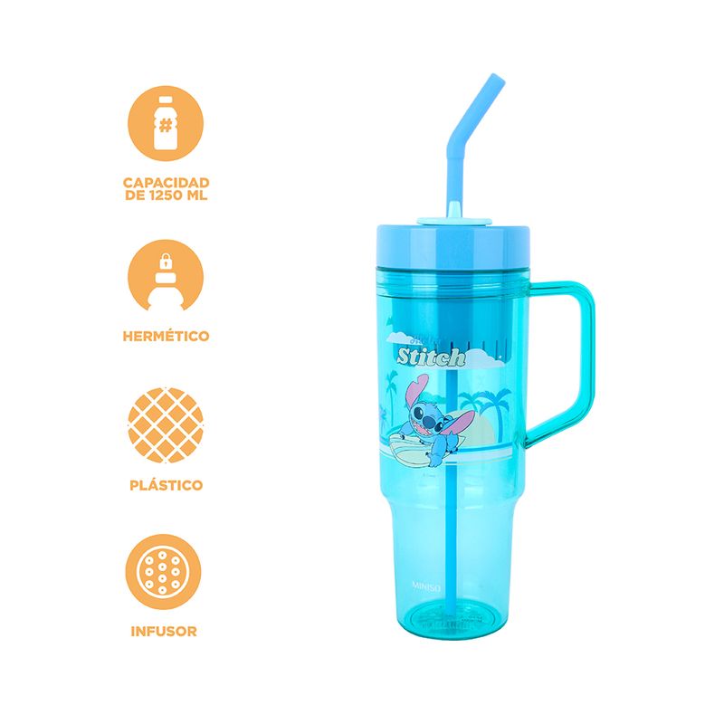 Vaso-Con-Tapa-Y-Bombilla-Disney-Stitch-Pl-stico-Menta-1250-ml-3-24366