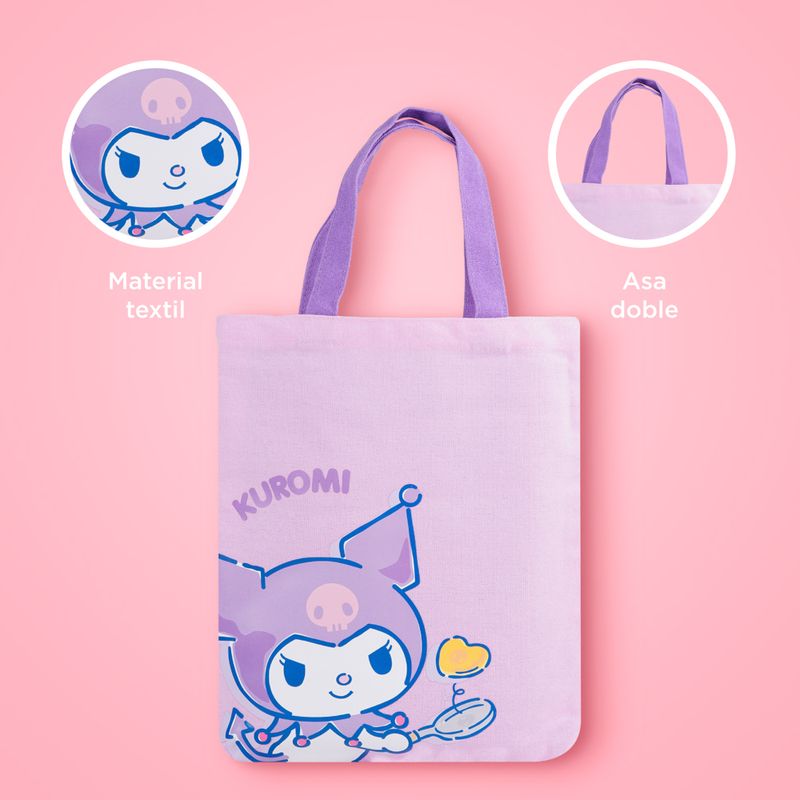 Bolsa-De-Compras-Sanrio-Kuromi-Textil-Morada-6-24248