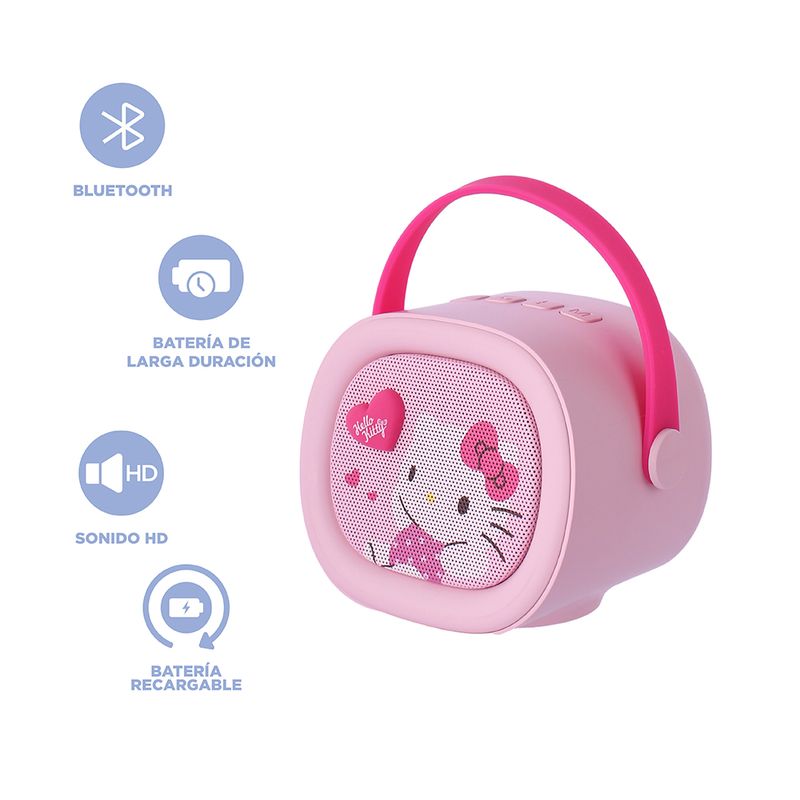Bocina-Inal-mbrica-Con-Micr-fono-Sanrio-Hello-Kitty-Sint-tica-Rosa-8-5x7x9-5-cm-3-28878