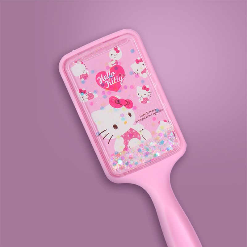 Cepillo-Para-Cabello-Sanrio-Hello-Kitty-Dise-o-Con-Glitters-M-viles-Sint-tico-Rosa-2-28884
