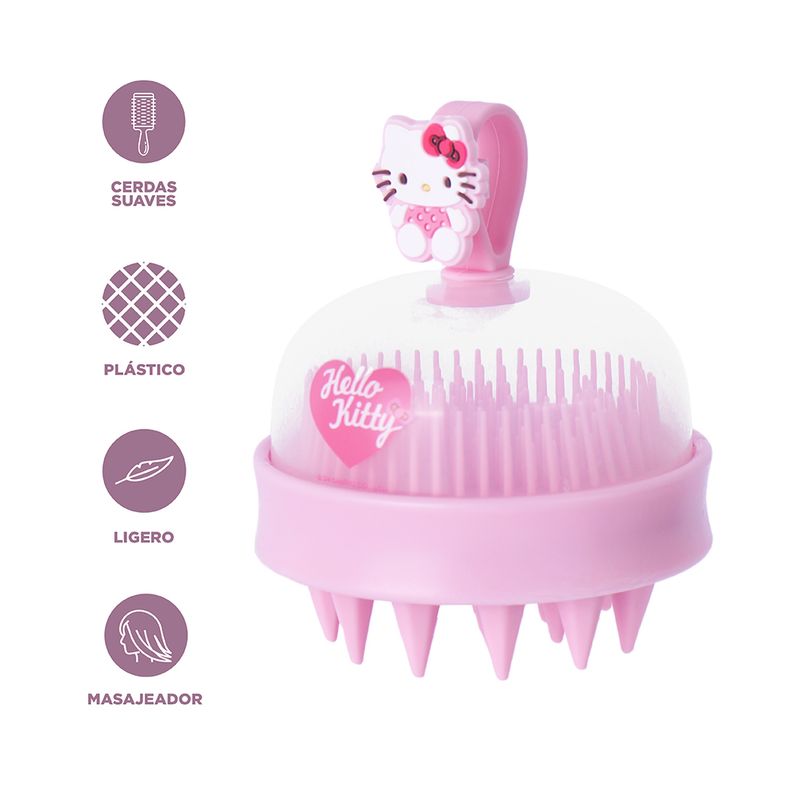 Cepillo-Masajeador-Para-Cabello-Sanrio-Hello-Kitty-Shampoo-Sint-tico-Rosa-3-28886
