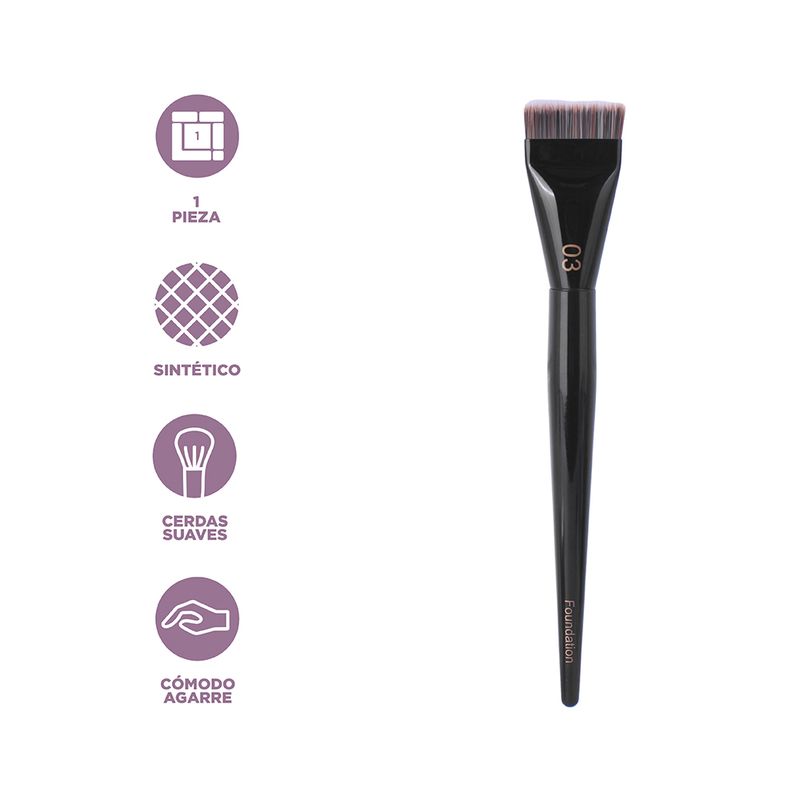 Brocha-Plana-Para-Base-De-Maquillaje-Sint-tica-Negra-3-28911