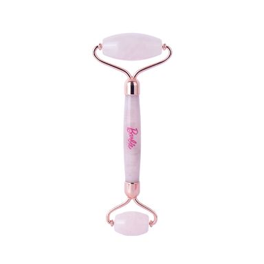 Rodillo Masajeador Facial Barbie Doble Cabezal Cuarcita Rosa