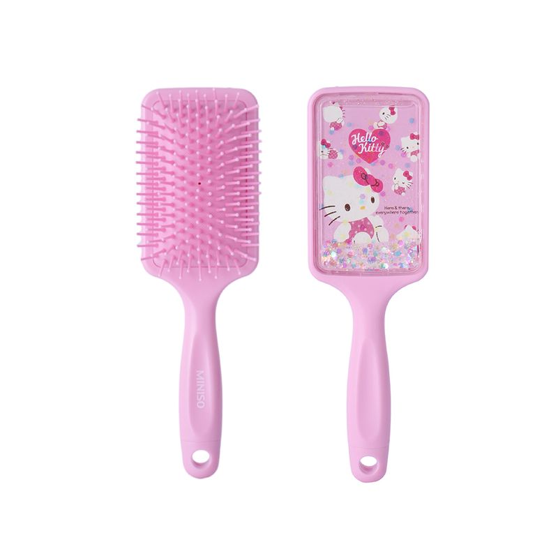 Cepillo-Para-Cabello-Sanrio-Hello-Kitty-Dise-o-Con-Glitters-M-viles-Sint-tico-Rosa-1-28884