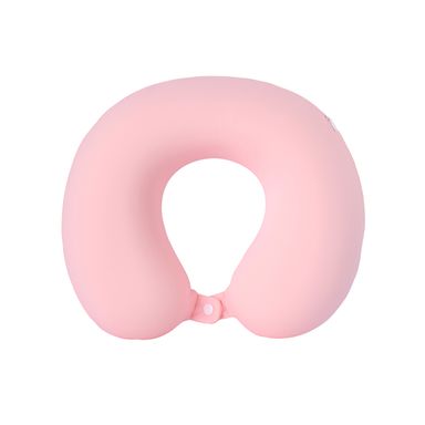 Almohada De Viaje Minimalista Memory Foam Rosa 30x32 cm
