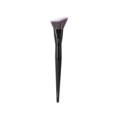 Brocha Curva Para Contorno De Maquillaje Black Gold Sintética Negra