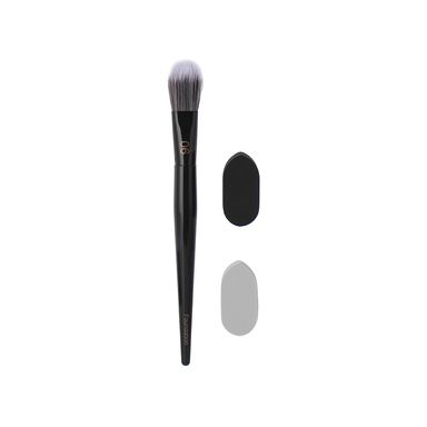 Brocha Para Base De Maquillaje Black Gold Sintética Negra