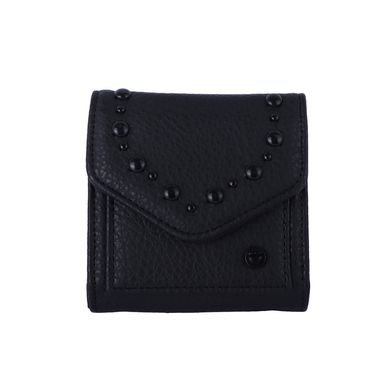 Cartera Con Solapa Para Mujer Sintética Negra 11x9.8x3 cm