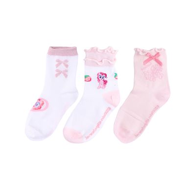 Set Tines Para Niña My Little Pony Pinkie Pie 55% Algodón, 34 % Poliéster, 7% Poliamida, 4% Elastano Blancos 3 Pares