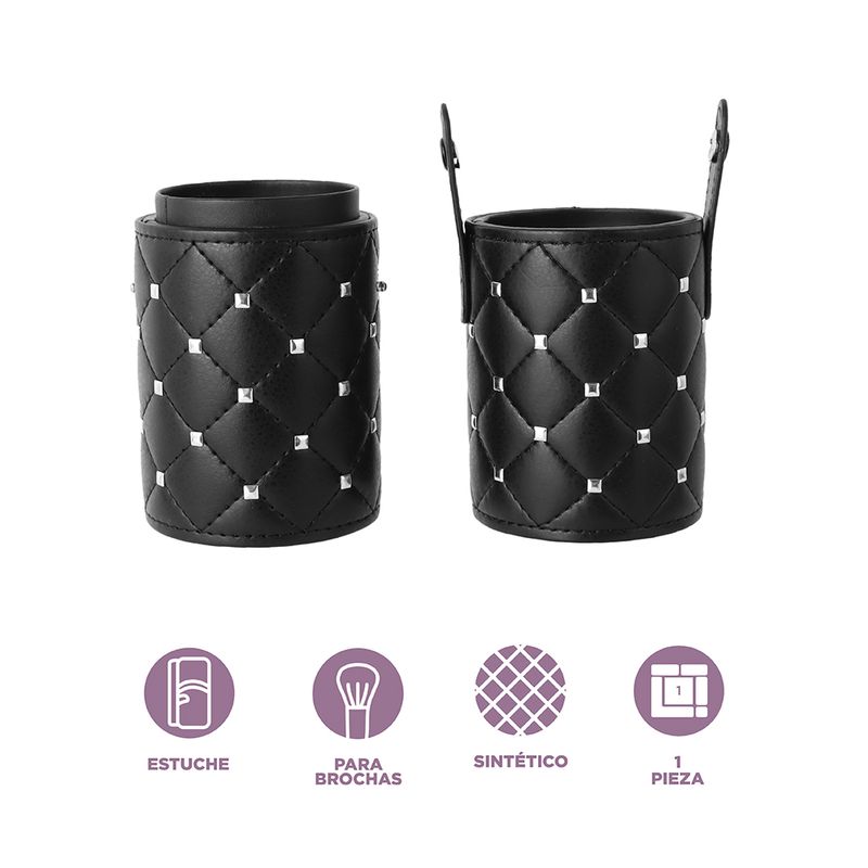 Estuche-Para-Brochas-De-Maquillaje-Capitoneado-Sint-tico-Negro-9x21-cm-4-29044