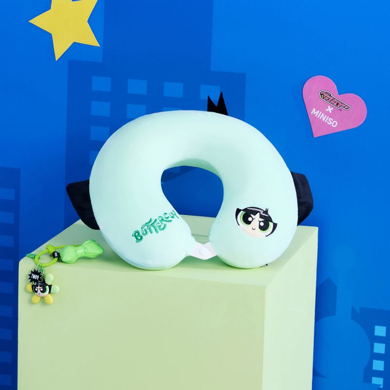 Almohada-De-Viaje-Las-Chicas-Superpoderosas-Bellota-Memory-Foam-Verde-32x30-cm-2-29198