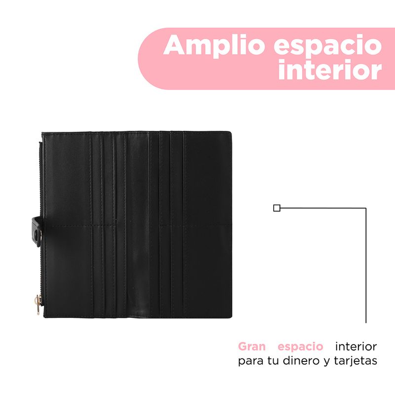 Cartera-Larga-Para-Mujer-Minimalista-Sint-tica-Negra-19x2x10-cm-4-29227