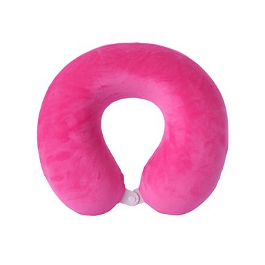 Almohada De Viaje Minimalista Memory Foam Rosa 28x30 cm
