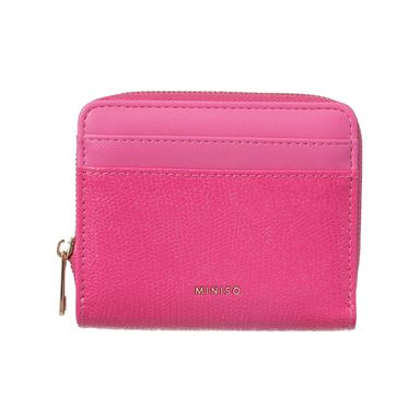 Cartera Para Mujer Acabado Tipo Piedra Sintética Rosa 11x9x3 cm