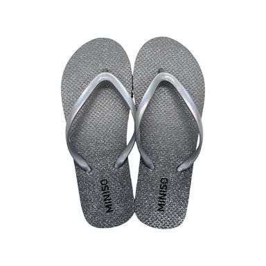 Sandalias Para Mujer Silver & Gray Sintéticas Grises Talla 24-25