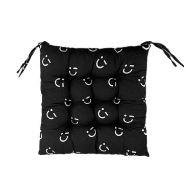 Cojín Para Asiento Silver & Gray Negro Capitoneado