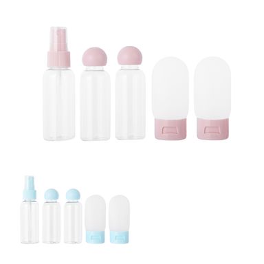 Kit Botellas De Viaje Plástico 6 Piezas