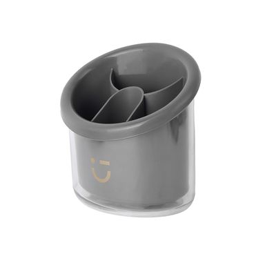Organizador De Escritorio Silver & Gray Plástico Negro 15.5x11.8x17.5 cm