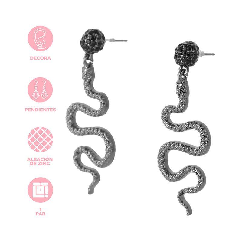 Aretes-Dark-Met-licos-Negros-Dise-o-De-Serpiente-3-29392