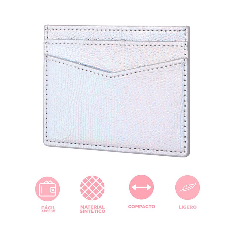 Tarjetero-Hologr-fico-Sint-tico-Plateado-10x8x1-cm-3-29475