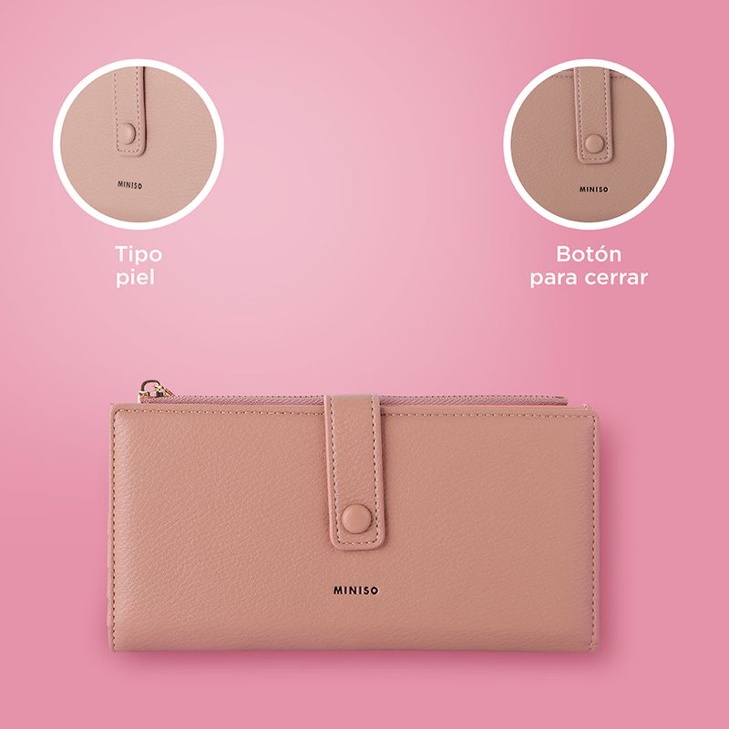 Cartera-Larga-Para-Mujer-Minimalista-Sint-tica-Caf-12x9x10-cm-5-29493