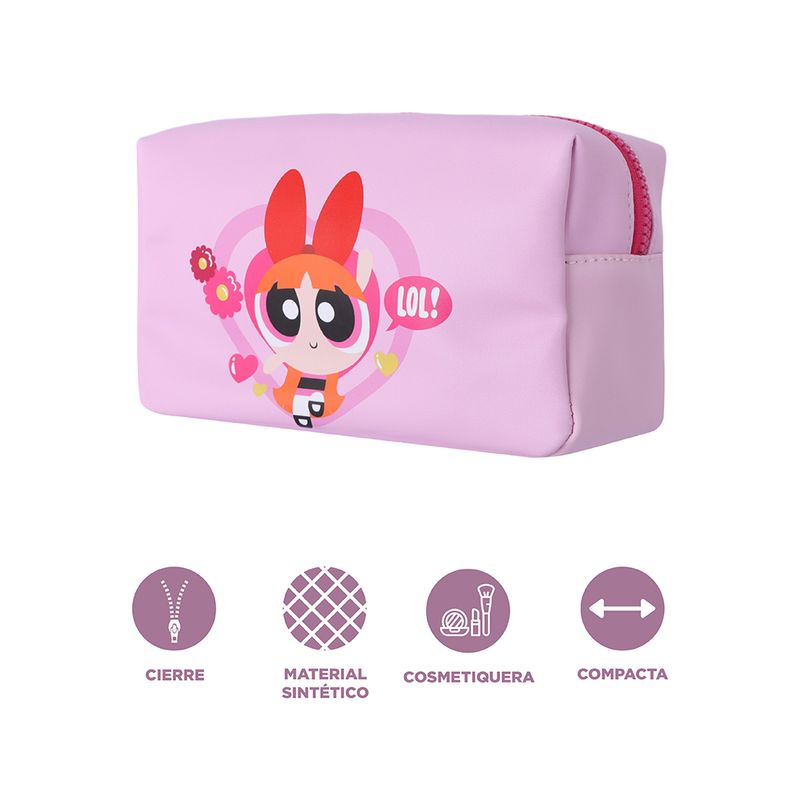 Cosmetiquera-Las-Chicas-Superpoderosas-Bomb-n-100-Poli-ster-Rosa-20x10x12-cm-5-29516
