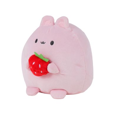 Peluche Conejita Con Fresa Felpa Rosa