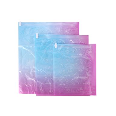 Set Bolsas De Compresión Al Vacío Viaje Sintéticas Azules 35x28 cm, 42x36 cm, 50x42 cm