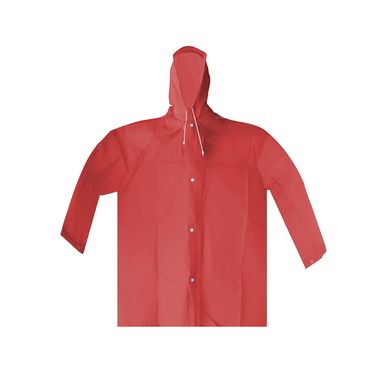Impermeable Para Adulto Con Funda Sintético Roja 68x90 cm