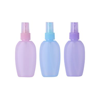 Set Botellas De Viaje Con Atomizador Plástico Multicolor 80 ml 3 Piezas