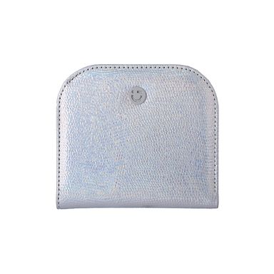 Cartera Para Mujer Shiny Sintética Plateada 11x10x1 cm