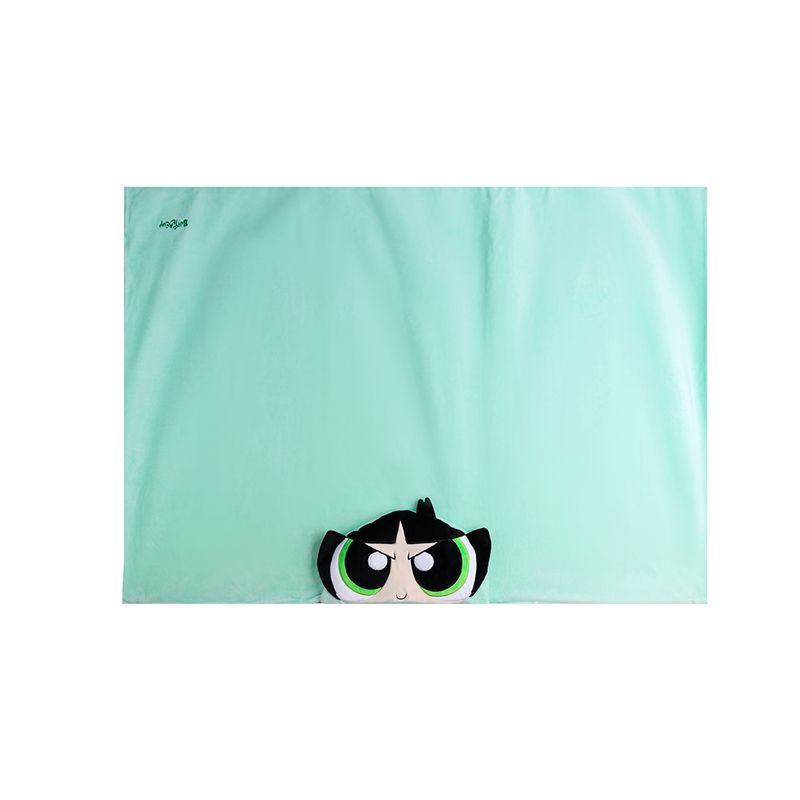 Manta-Con-Capucha-Las-Chicas-Superpoderosas-Bellota-Textil-Verde-90x150-cm-1-29495