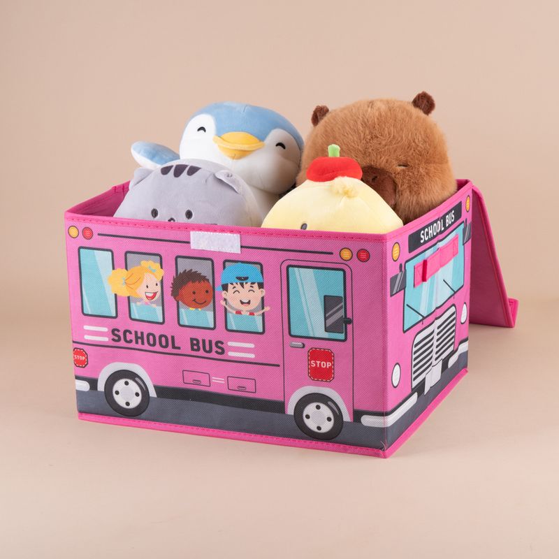 Organizador-Plegable-Dise-o-Autob-s-Escolar-Textil-Rosa-40x30x25-cm-3-29084