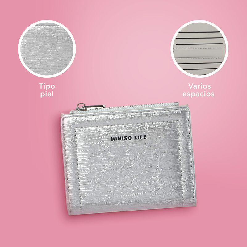 Cartera-Para-Mujer-Semiarrugada-Sint-tica-Plateada-11x9-cm-5-29669