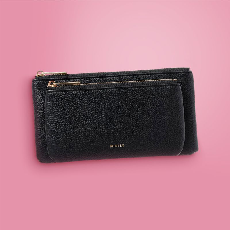 Cartera-Larga-Para-Mujer-Minimalista-Sint-tica-Negra-20x11-cm-2-29708