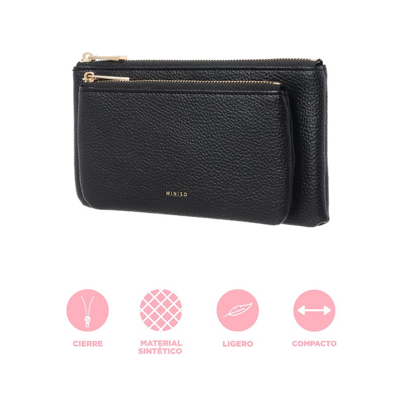 Cartera-Larga-Para-Mujer-Minimalista-Sint-tica-Negra-20x11-cm-3-29708