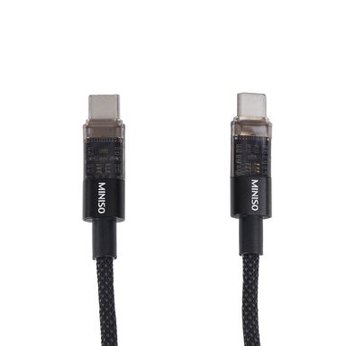 Cable De Carga Y Datos Tipo C A Tipo C Nailon Reforzado Negro 1 m