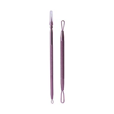Kit Removedor De Acné Minimalista Acero Inoxidable Morado 2 Piezas