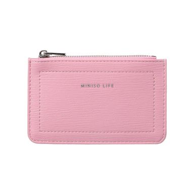 Monedero Minimalista Sintético Rosa 13x8x1 cm