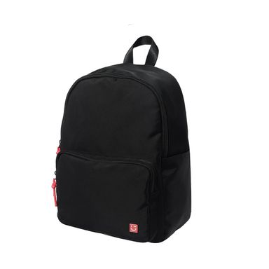 Mochila Casual Minimalista Textil Negra 26x38 cm