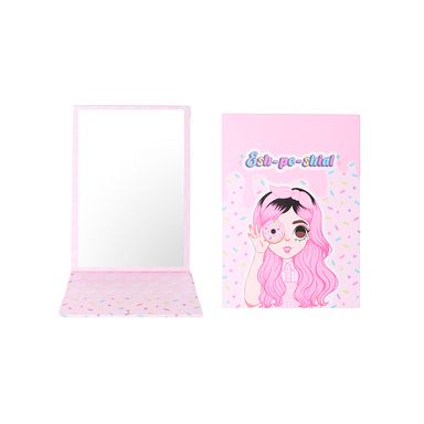 Espejo De Tocador Mis Pastelitos Esh-pe-shial Plegable Rosa