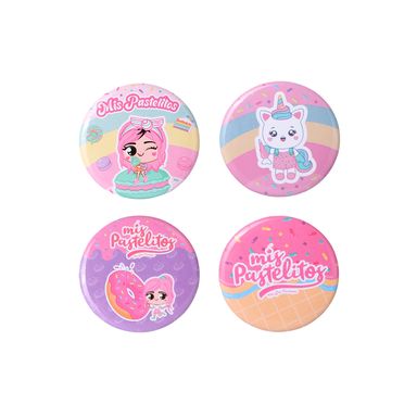 Set Pines Decorativos Mis Pastelitos Sintéticos Multicolor 4 cm