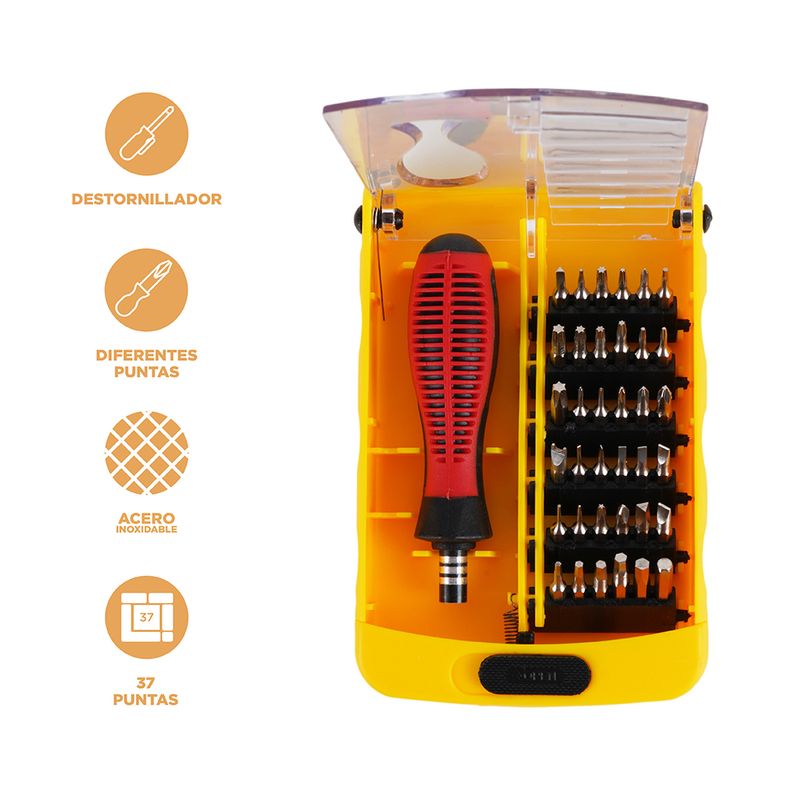 Set-De-Desarmador-Con-37-Puntas-Rojo-MINISO-De-Metal-Rojo-negro-4-5